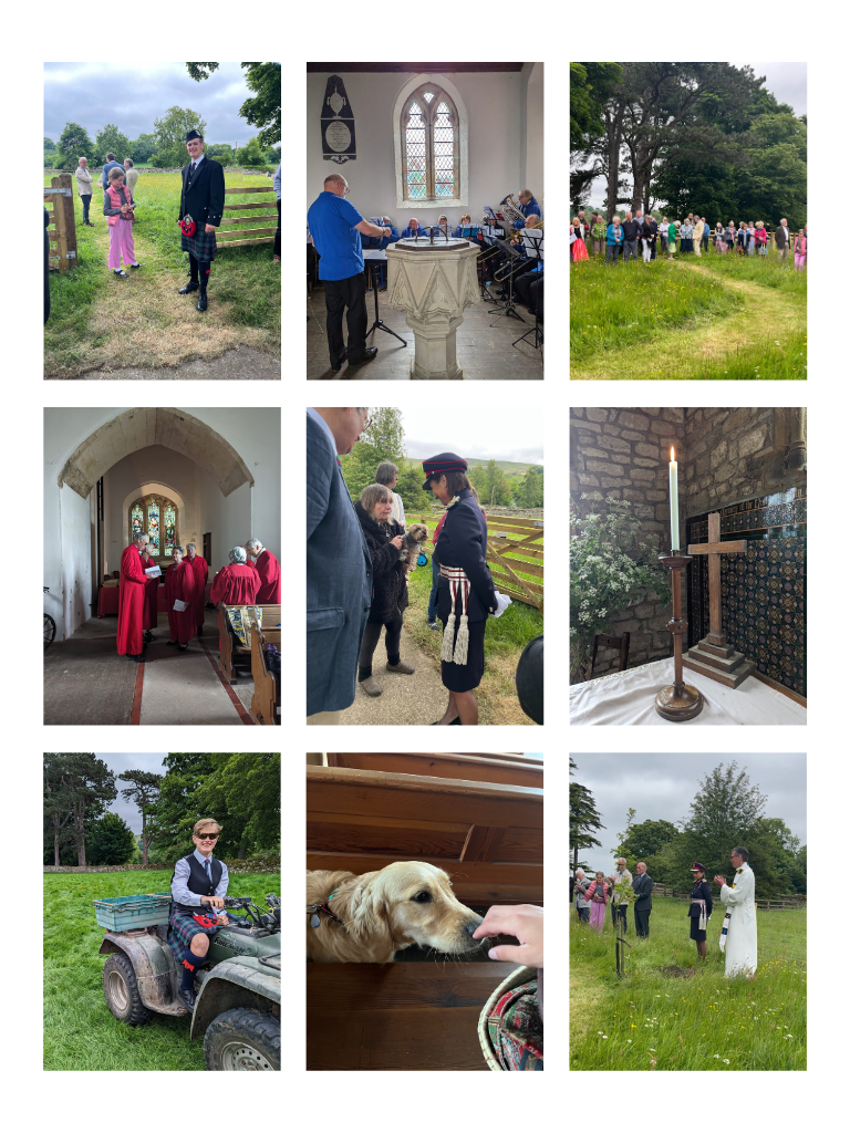 collage of image from church service